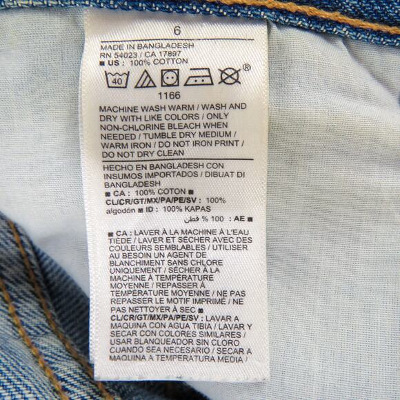 Old Navy High-Waisted Slouchy Straight Ripped Distressed Jeans Size 6 - Picture 5 of 7